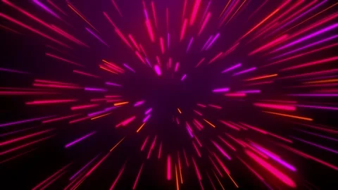 Abstract Neon Starburst Light Rays Futuristic Motion Background Video stock 330390288