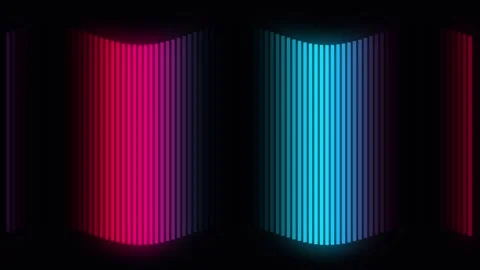 Abstract Neon Stripes Animation Background Stock Footage 341954821