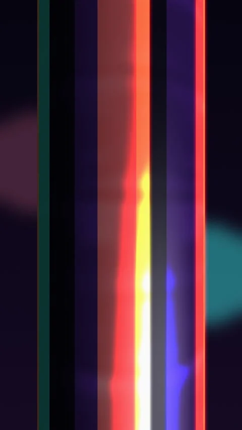 Abstract neon stripes on dark background. 2d animation 库存影片 342386929
