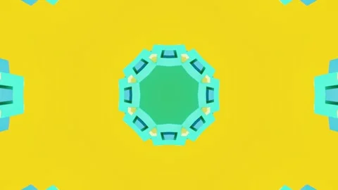 Abstract Neon Symmetry Pattern Featuring Colorful 3D Geometry Transformed Stock Footage 337588751