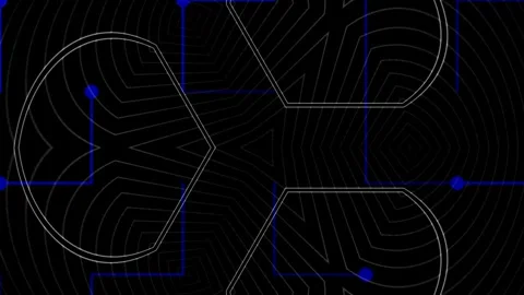 Abstract Neon Tech Background: Digital Signal Flow and Futuristic Grid Anim.. Stock Footage 336772534