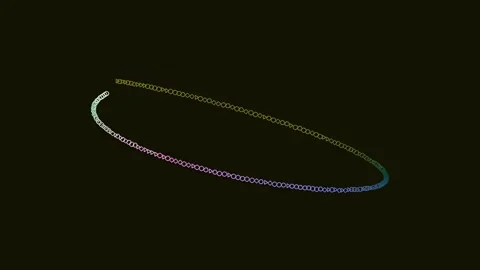 Abstract neon tech glow network connection line animation on dark background Stock Footage 342204599