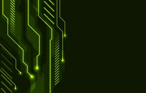 Abstract neon technology background with circuit board lines Stock Illustration