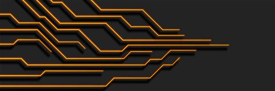 Abstract neon technology background with circuit board lines 스톡 일러스트