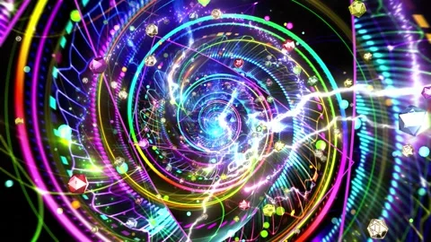 Abstract Neon Tornado Stock Footage 323680985