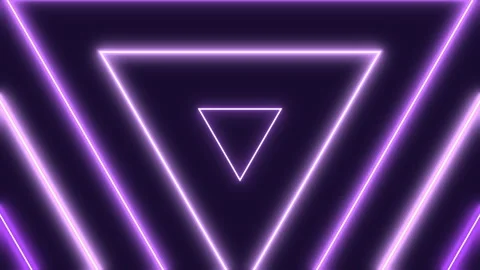 Abstract neon triangle, fluorescent light. Loop animation. Stock Footage 211793605
