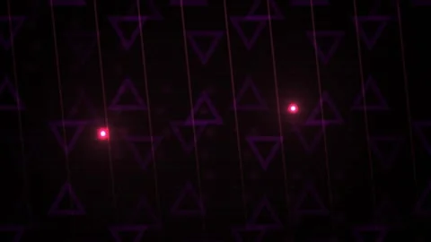 Abstract Neon Triangle Grid with Moving Pink Light for Tech Backgrounds Stock Footage 343689593