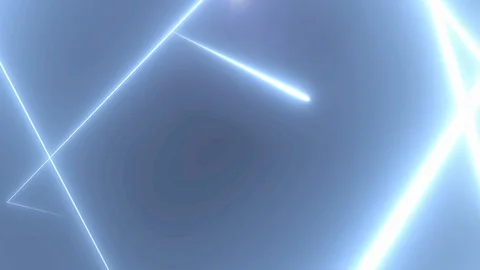 Abstract neon triangle tunnel motion background. Digital tunnel of triangles Stock Footage 123471424