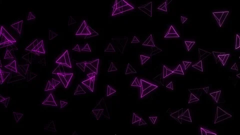 Abstract neon triangles modern motion background loop pink purple Stock Footage 102120978