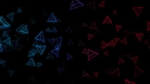 Abstract neon triangles modern motion background loop pink blue Vídeos de archivo 102121100