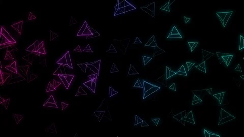 Abstract neon triangles modern motion background loop blue purple Stock Footage 102121103