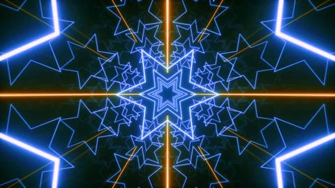 Abstract neon tunnel, 3d rendering Stock Footage 273536782