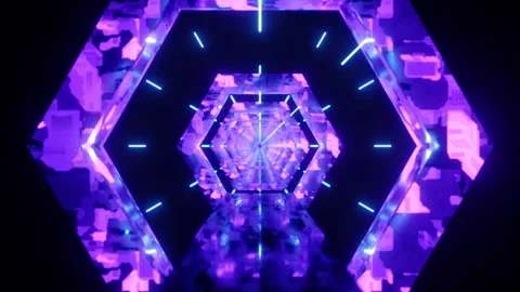 Abstract neon tunnel Stock-Footage 139598660