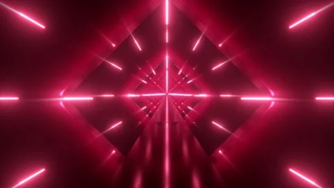 Abstract neon tunnel 動画素材 140554540