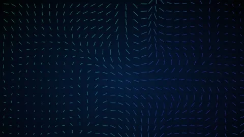 Abstract neon vector field representing digital flow Stock Footage 335937728