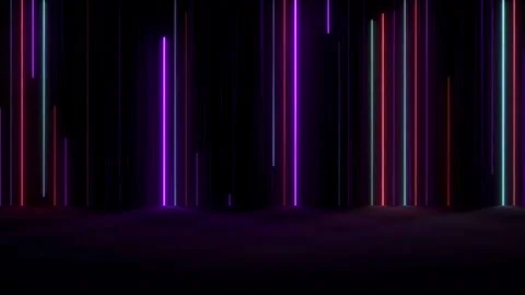 Abstract Neon Vertical Light Lines Background Stock Footage 336119019