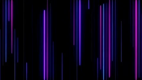 Abstract Neon Vertical Light Lines Moving Downward Video stock 336121217