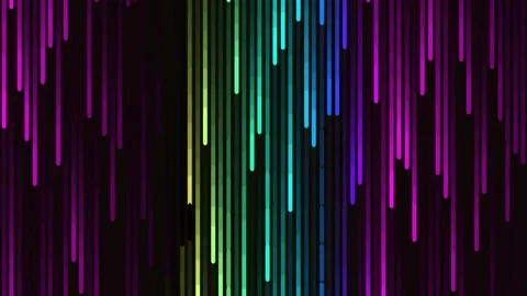 Abstract neon vertical rainbow lines equalizer data visualization backgroun.. Stock Footage 342159649