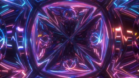 Abstract neon VJ loop Stock Footage 242524108