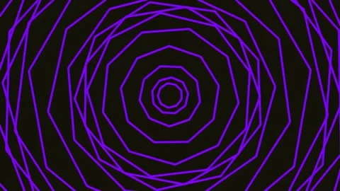 Abstract Neon Vortex Tunnel Background - Futuristic Glowing Geometric Light.. Stock Footage 341059454