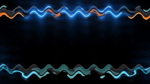 Abstract Neon Wave Frame Stock Footage 284390817