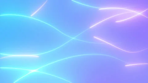 Abstract neon wave lines animation. neon lights blue, pink colors. glowing waves Stock Footage 164057142