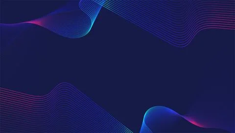 Abstract Neon Wave Lines Background with Dynamic Flow Shapes 스톡 일러스트