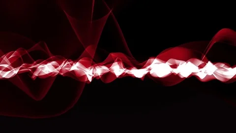 Abstract neon wave motion background red Stock Footage 72393457