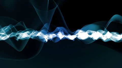 Abstract neon wave motion background blue Stock Footage 72393459