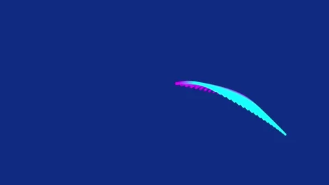 Abstract neon wave moving across dark blue background motion graphic visual.. Vídeo Stock 344309500