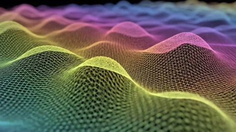 Abstract Neon Wave Pattern Background Stock Footage 324807634