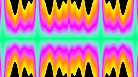 Abstract Neon Wave Pattern Background - Vibrant Fluorescent Glow Stock Footage 331716918