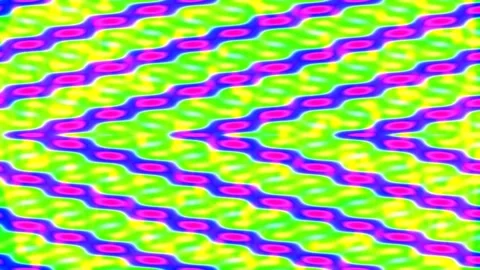Abstract neon wave pattern background with vibrant psychedelic flow colors Stock Footage 337497885