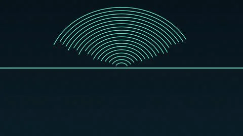 Abstract neon wave pattern on dark background Stock Illustration