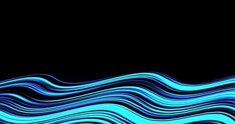 Abstract neon wave pattern with glowing cyberpunk zigzag lines and vibrant motio Stock Footage 337415297