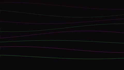 Abstract Neon Wave Patterns: Futuristic Data Stream Flow Background Loop Stock Footage 343659333