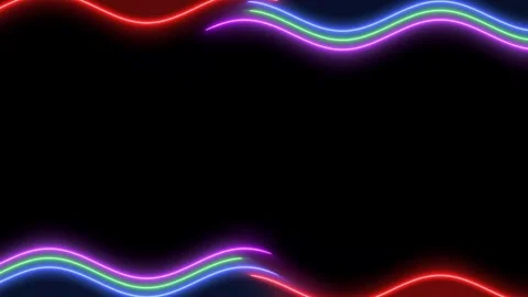 Abstract Neon Waves Background Stock Footage 284398353