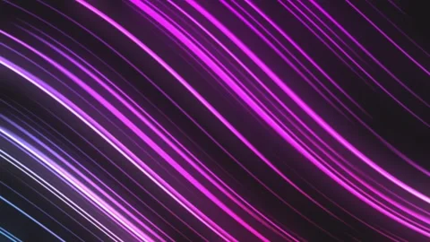 Abstract Neon Waves Background - Pink Purple Light Streaks Flowing Stock Footage 333465064