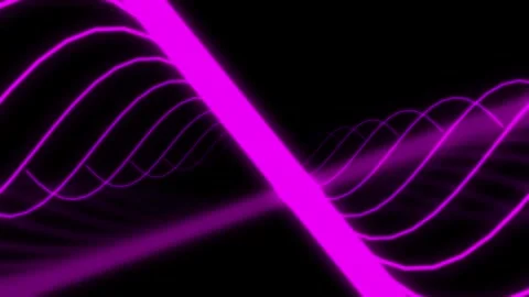 Abstract neon waves flowing in digital space during a futuristic broadcast Video stock 343422358