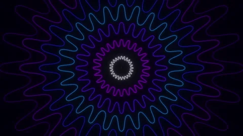 Abstract neon waves 動画素材 144902555