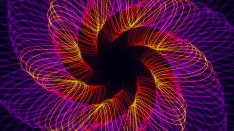 Abstract neon waves 動画素材 144902602