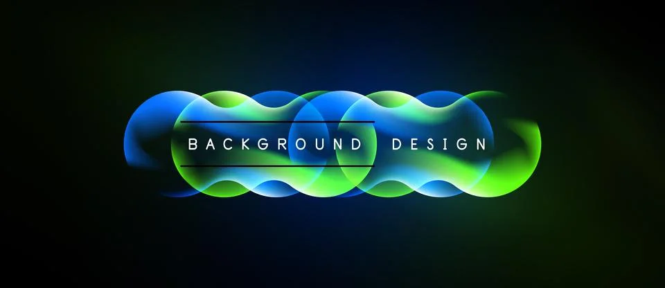 Abstract neon waves form vibrant background. Blue, green hues blend, creating 스톡 일러스트