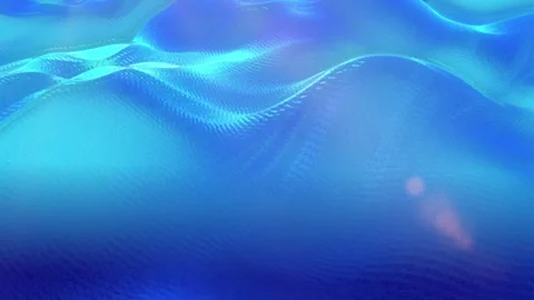 Abstract neon waves of gold and blue. Stock Footage 276658707