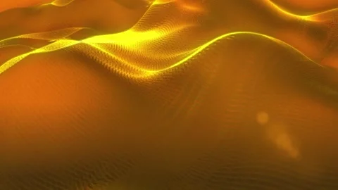 Abstract neon waves of gold and blue. Stock Footage 276659289