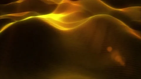 Abstract neon waves of gold and blue. Stock Footage 276659441