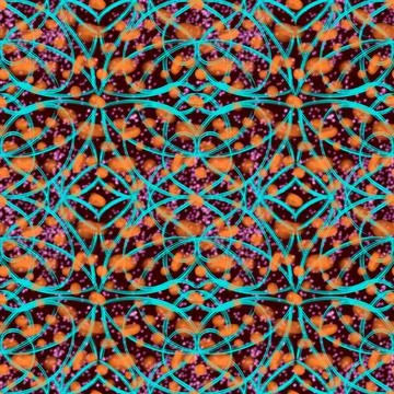 Abstract neon waves seamless pattern design Stock Illustration