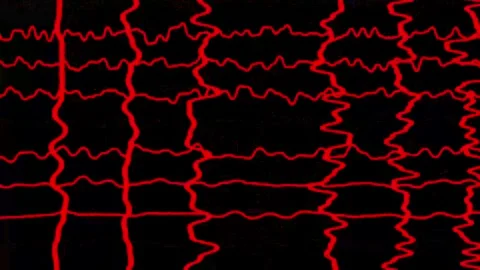 Abstract Neon Wavy Line Grid Motion Graphics Video Overlay Stock Footage 344835000