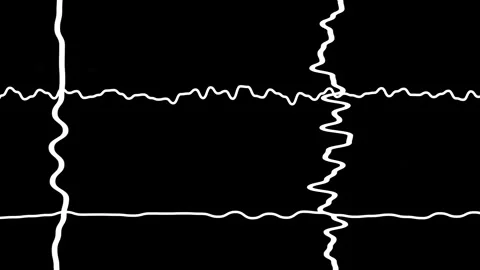 Abstract Neon Wavy Line Grid Motion Graphics Video Overlay Stock Footage 344835013