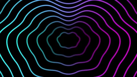 Abstract Neon Wavy Lines Animation Stock-Footage 344207655