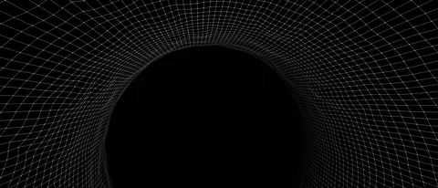 ABSTRACT NEON WIREFRAME LINES GRID TUNNEL V1 Stock Footage 165678993